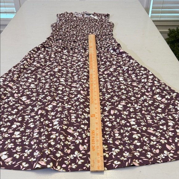 Madewell Brown and Cream Floral Midi Dress - Picture 10 of 11